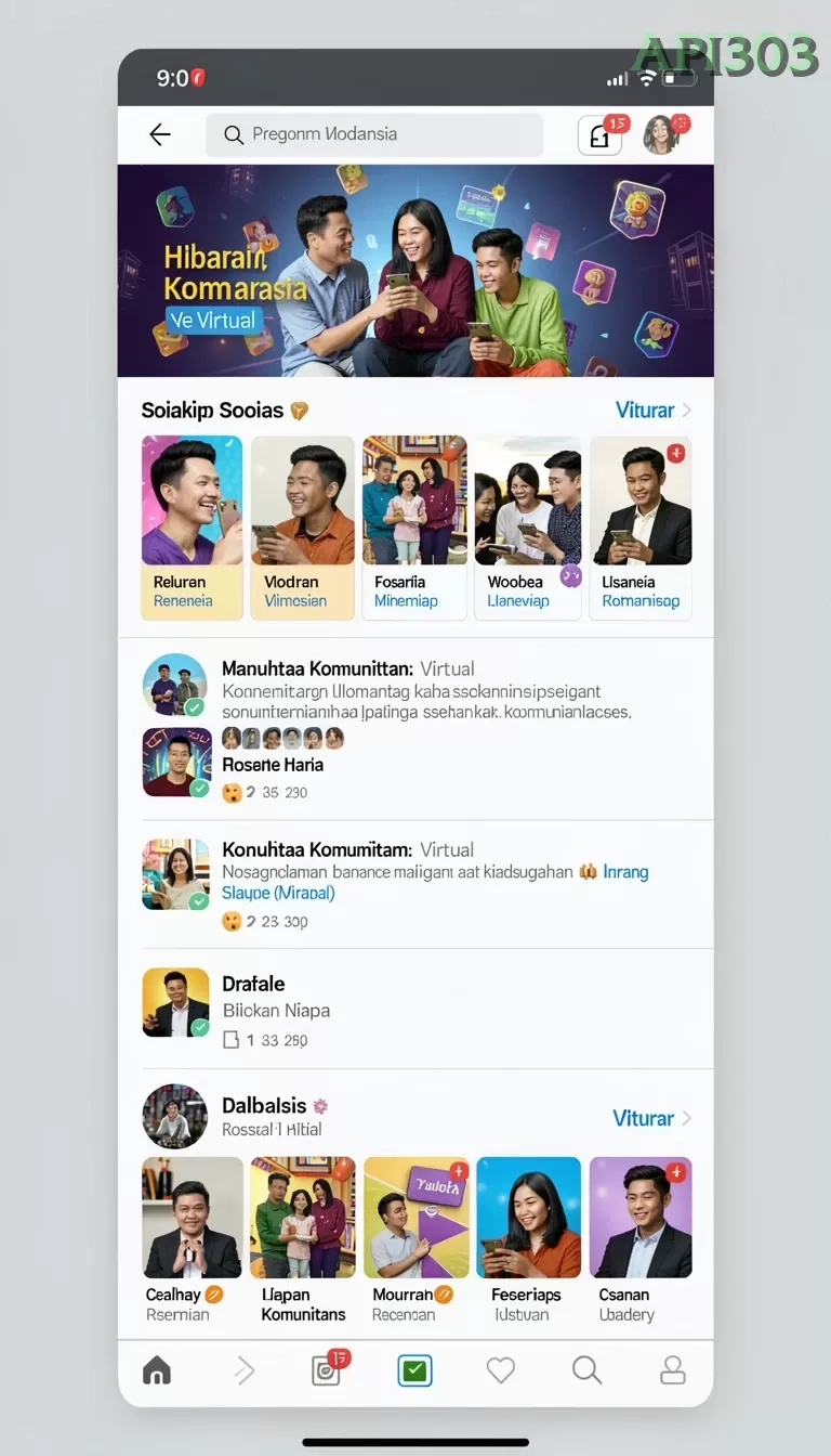 Cuplikan layar JARING08 — halaman utama